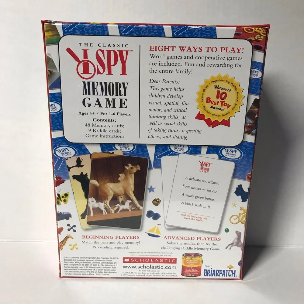 I SPY memory game classic game of picture riddles